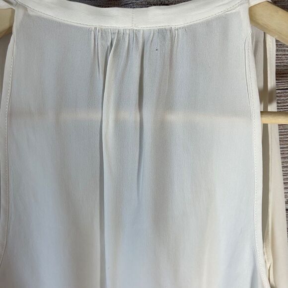 Vince Ivory Silk Blend Ruffled Tank Top Sz XS - Picture 8 of 8